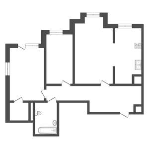 3-к квартира, на длительный срок, 90м2, 5/14 этаж