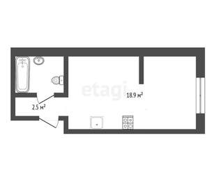 Студия квартира, на длительный срок, 31м2, 4/16 этаж