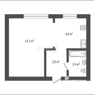 1-к квартира, на длительный срок, 25м2, 9/9 этаж