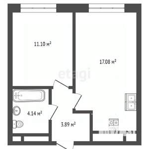 1-к квартира, на длительный срок, 37м2, 21/24 этаж