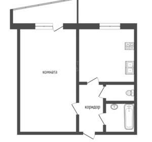 1-к квартира, на длительный срок, 33м2, 1/5 этаж