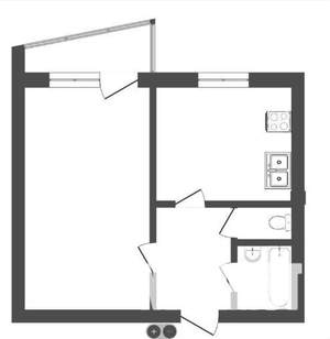 1-к квартира, на длительный срок, 33м2, 8/9 этаж