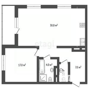 1-к квартира, на длительный срок, 69м2, 7/17 этаж