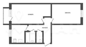 2-к квартира, на длительный срок, 48м2, 5/5 этаж