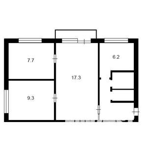 3-к квартира, на длительный срок, 50м2, 2/5 этаж