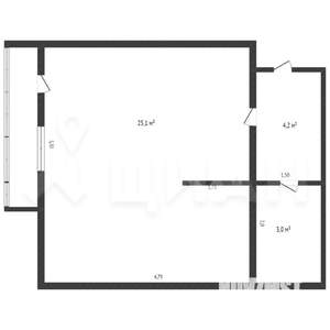 1-к квартира, на длительный срок, 33м2, 9/9 этаж