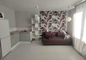 Студия квартира, на длительный срок, 25м2, 5/22 этаж