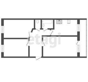 3-к квартира, на длительный срок, 60м2, 1/2 этаж