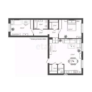 2-к квартира, на длительный срок, 70м2, 5/8 этаж