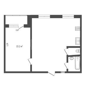1-к квартира, на длительный срок, 36м2, 7/9 этаж