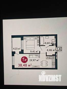 1-к квартира, на длительный срок, 39м2, 11/24 этаж