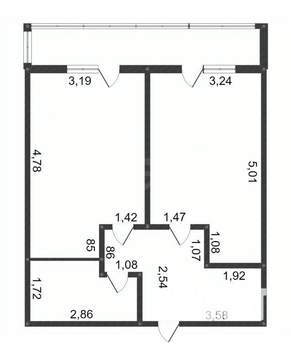 1-к квартира, на длительный срок, 42м2, 2/10 этаж