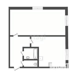 1-к квартира, на длительный срок, 30м2, 5/5 этаж