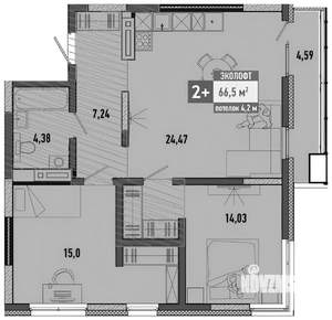 2-к квартира, на длительный срок, 67м2, 9/10 этаж