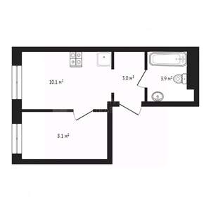 1-к квартира, на длительный срок, 26м2, 15/25 этаж