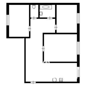 3-к квартира, на длительный срок, 60м2, 3/9 этаж