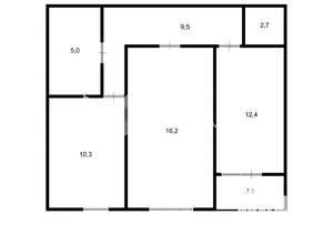 2-к квартира, на длительный срок, 58м2, 9/17 этаж
