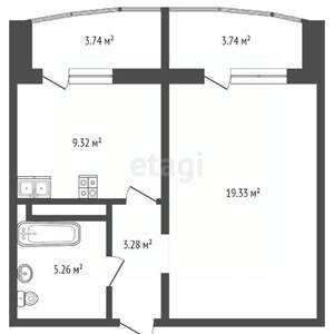 1-к квартира, на длительный срок, 36м2, 12/15 этаж
