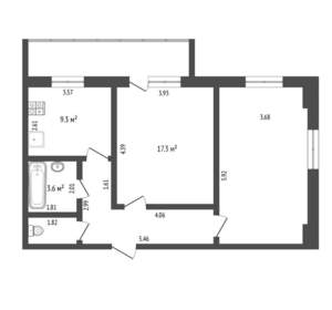 2-к квартира, на длительный срок, 64м2, 9/22 этаж
