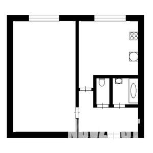 1-к квартира, на длительный срок, 30м2, 4/6 этаж