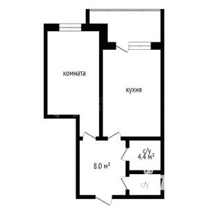 1-к квартира, на длительный срок, 43м2, 7/16 этаж