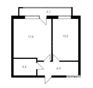 1-к квартира, на длительный срок, 40м2, 4/14 этаж