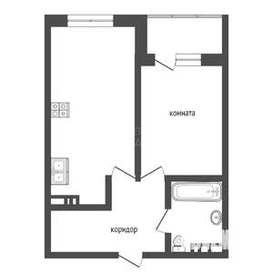 1-к квартира, на длительный срок, 44м2, 2/15 этаж