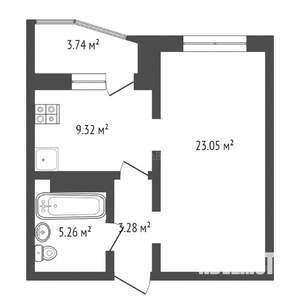 1-к квартира, на длительный срок, 41м2, 14/15 этаж