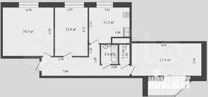 3-к квартира, на длительный срок, 75м2, 6/18 этаж