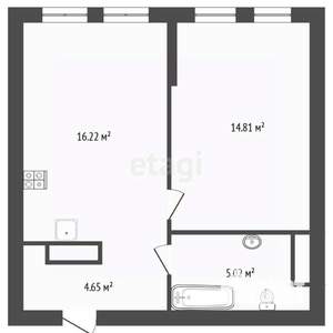1-к квартира, на длительный срок, 41м2, 6/23 этаж