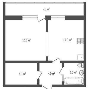 1-к квартира, на длительный срок, 38м2, 8/9 этаж