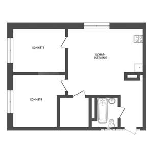 2-к квартира, на длительный срок, 51м2, 4/4 этаж