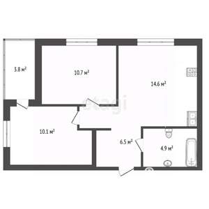 2-к квартира, на длительный срок, 47м2, 17/23 этаж