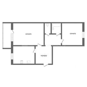 2-к квартира, на длительный срок, 52м2, 2/5 этаж