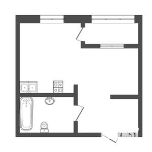 Студия квартира, на длительный срок, 32м2, 3/4 этаж