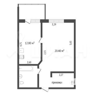 1-к квартира, на длительный срок, 43м2, 8/9 этаж