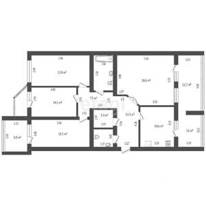 3-к квартира, на длительный срок, 125м2, 5/10 этаж