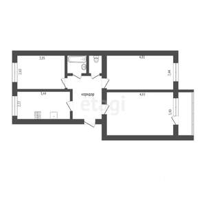 3-к квартира, на длительный срок, 60м2, 4/5 этаж