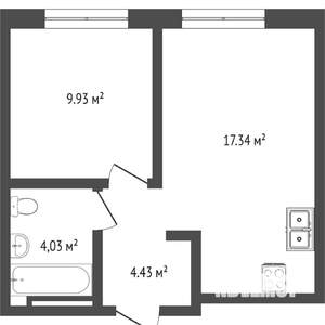 1-к квартира, на длительный срок, 37м2, 15/15 этаж
