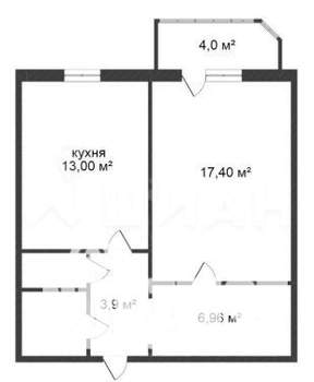 1-к квартира, на длительный срок, 45м2, 11/12 этаж