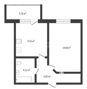 1-к квартира, на длительный срок, 34м2, 9/19 этаж