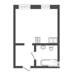 Студия квартира, на длительный срок, 30м2, 15/17 этаж