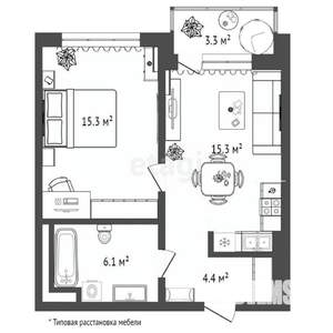 1-к квартира, на длительный срок, 41м2, 7/10 этаж