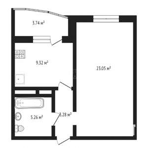 1-к квартира, на длительный срок, 39м2, 8/14 этаж