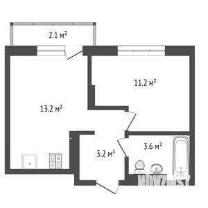 1-к квартира, на длительный срок, 32м2, 4/8 этаж