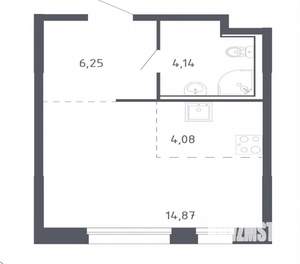 Студия квартира, на длительный срок, 30м2, 2/24 этаж