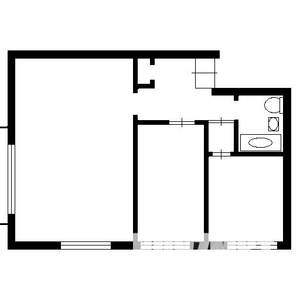 2-к квартира, на длительный срок, 43м2, 4/5 этаж