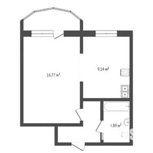 1-к квартира, на длительный срок, 35м2, 2/16 этаж