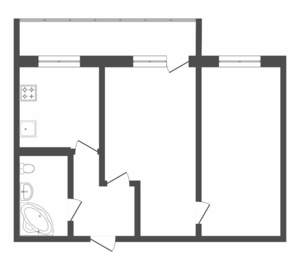 2-к квартира, на длительный срок, 46м2, 7/8 этаж