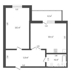 1-к квартира, на длительный срок, 53м2, 7/8 этаж